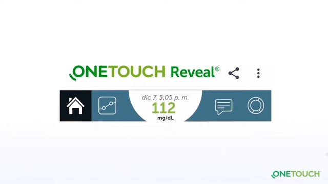Utiliza OneTouch®  Select Plus Flex™️ junto con la APP OneTouch Reveal®