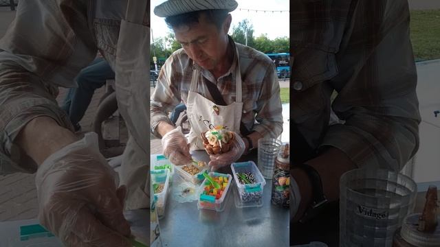 декорирование гонконгской вафли