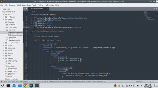 Construye un Proyecto con Laravel 10 y Splade!, Creamos datos genericos Seeder y Factory COD GRATIS