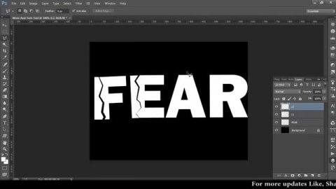 How to Make a Torn Text in Photoshop : Photoshop Tutorials| TKW