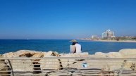 Walking in Port Marina Herzliya, Israel
