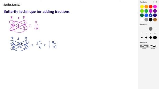 How to add fractions using the butterfly method