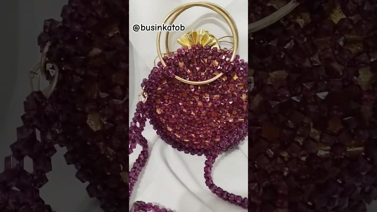 Круглая сумка из бусин #bead #handmade #сумкиизбусин #сумки #trend #топ #bag #bagbeads #тренды #top