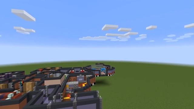 I build "The Skeld" from Among Us in Minecraft over 20 Hours