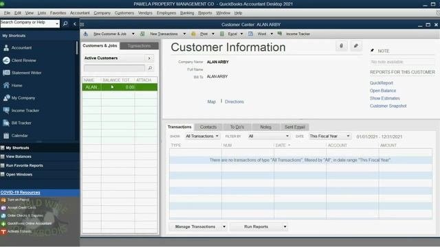 QuickBooks Property Management Input Landlord And Tenant Data