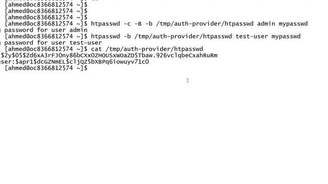How to manage Openshift user credentials using the HTPasswd-PART1