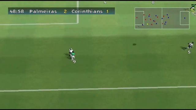 Psx: Fifa 2000 ( Palmeiras VS. Corinthians ) O jogo bastante equilibrado.