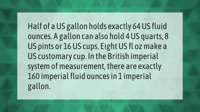 Does 64 ounces equal 1 gallon?