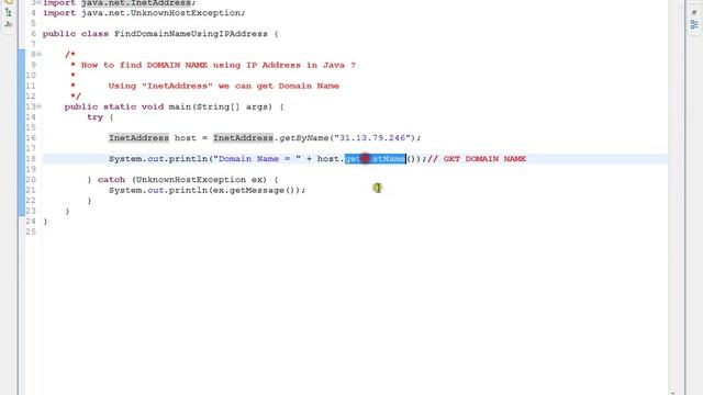 HOW TO FIND DOMAIN  NAME USING IP ADDRESS IN JAVA