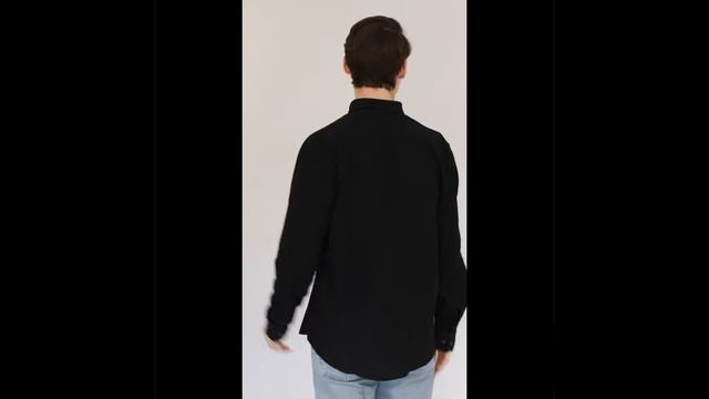 Рубашка мужская "Lacoste" черная