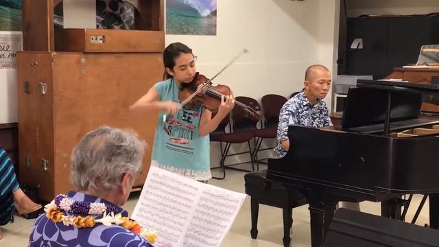 12 year old Ylang plays Barber violin concerto 3rd mov. at Victor Yampolsky's Masterclass