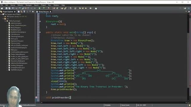 Sample Program of Binary Tree Using Tree Traversals in Java  TOPZmetal channel