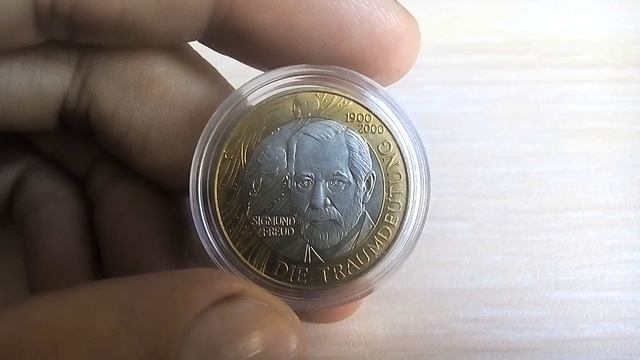 Биметаллические монеты Австрия 50 шиллингов 2000 (571) 100 лет "Толкованию сновидений"  Фрейда