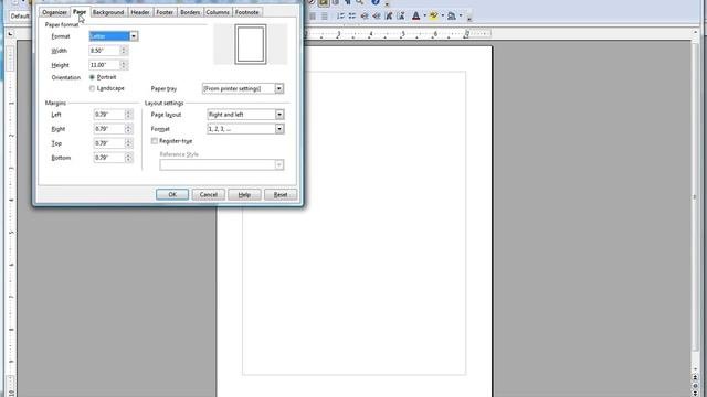 Document Orientation In Open Office Writer