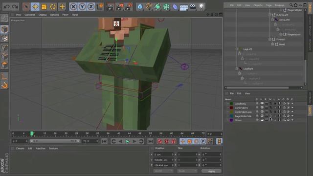 Cinema 4D - Minecraft Villager Rig