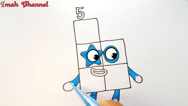 Numberblocks - Friendship in Numbers 5  Learn to Count draw and coloring numberblocks