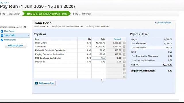 Xero Payroll / Pay run - Xero Introduction Webinar [Philippines and Global Edition] - (Part 9 of 16