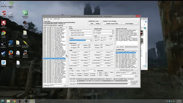 Warband Editing Tutorial Morghs troops factions parties character importexport