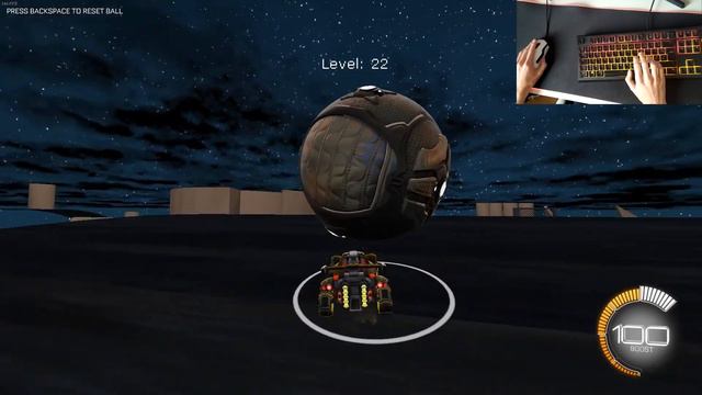 Rocket League Dribbling Challenge #2 | Left Handed Keyboard Cam !
