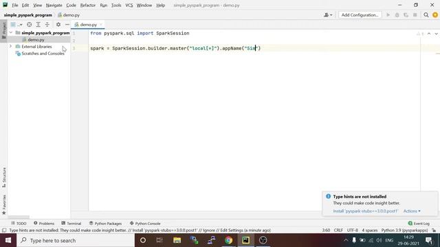 How to Create Simple PySpark Program using PyCharm | in Tamil(தமிழ்) | DataMaking | DM | Data Makin