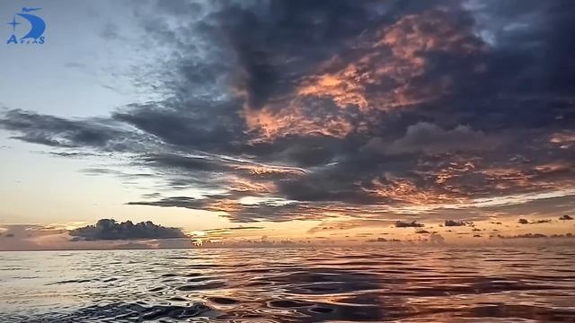Океан дремлет, ни дуновения ветра, полный штиль.