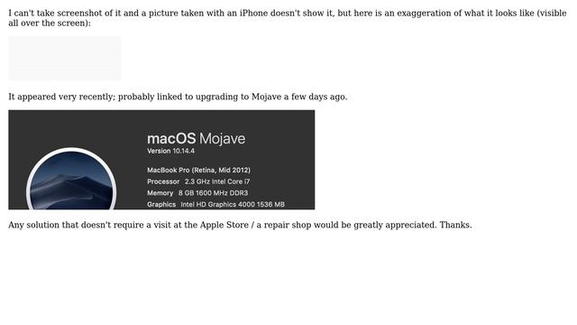 Apple: Why am I seeing subtle horizontal lines? (Intel HD Graphics 4000)?