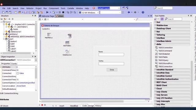 02 - DELPHI XE8 Sistema De Estoque - Criação E Conexão Ao DB Access