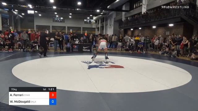 70 Kg Prelims - Anthony Ferrari, Cowboy Wrestling Club Vs Willie McDougald, Oklahoma Regional Trai