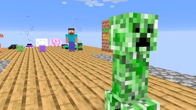 Monster School : MUSCLE RUSH vs MONSTER SCHOOL - Minecraft Animation