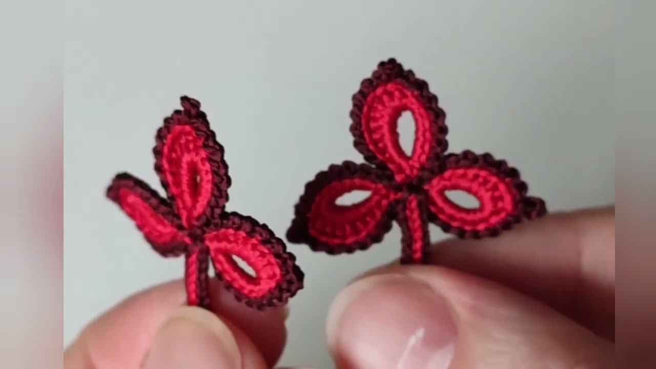 2. Обвязываем трилистник зигзагом