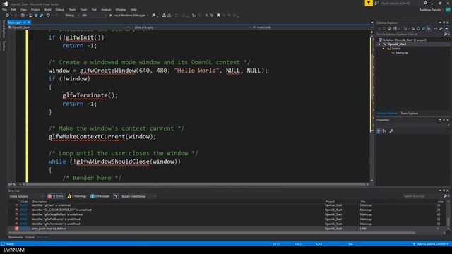 OpenGL C++ Tutorial : Getting Started