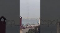 Момент падения Су-27 в море у Севастополя.