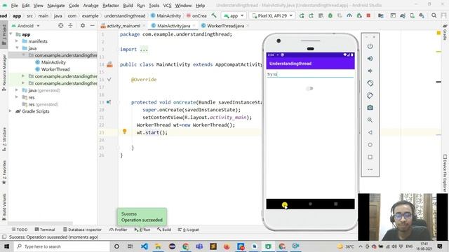 Create Thread By Extending Thread Class - Android Studio | IN HINDI