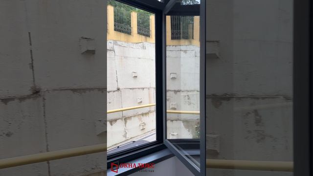 Москитная сетка плиссе на алюминиевые окна с полотном антикот окрашенная в цвет окон Ral7016 муар