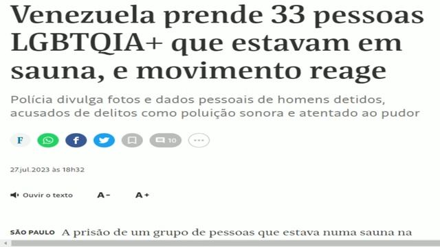 VENEZUELA PRENDE 33 PESSOAS "DAQUELE MOVIMENTO" QUE ESTAVAM EM SAUNA E GRUPO REAGE!