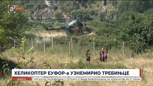 Хеликоптер ЕУФОР-а узнемирио Требињце