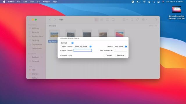 How to Rename Multiple Files Numerically In Order on Mac -Big Sur 2021