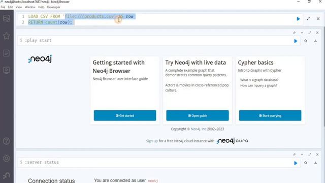 Learn how to Import dataset into NEO4J Database