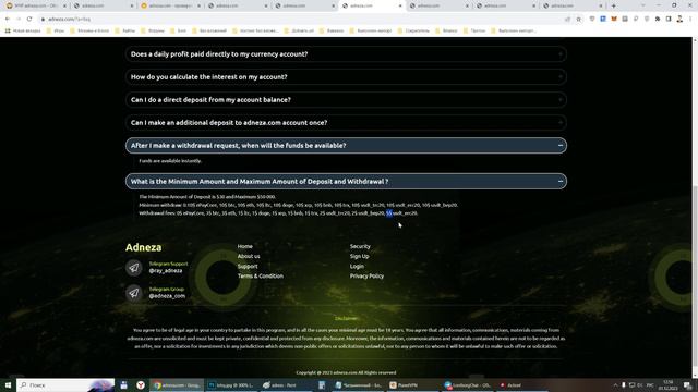 ОБЗОР ADNEZA.COM - НОВЫЙ ИНВЕСТИЦИОННЫЙ ПРОЕКТ! СТРАХОВКА 800$