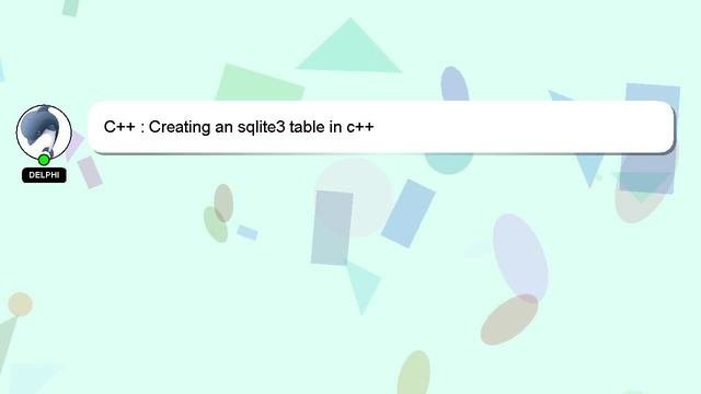 C : Creating an sqlite3 table in c
