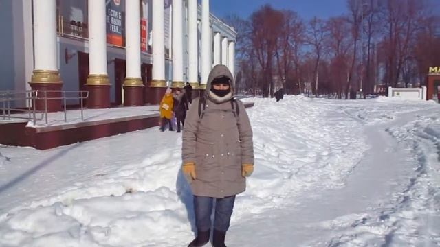 Засыпало снегом Майский парк, Бежица, вокзал Орджоникидзеград.