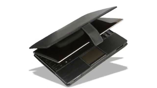 Melkco Tasche Leder Etui cuir ~Asus Eee PC S101 Book Type (Black)