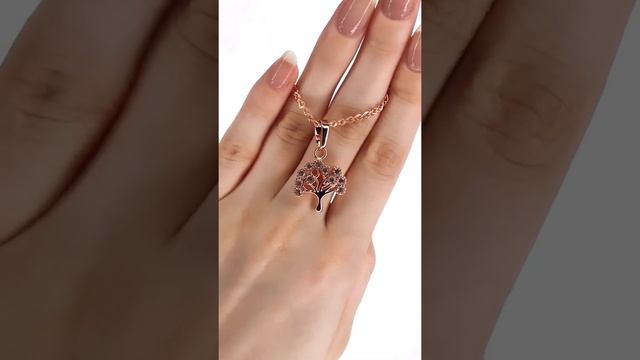 Очень красивая подвеска! Кулон ДЕРЕВО под золото 585 пробы с фианитами люкс качества!