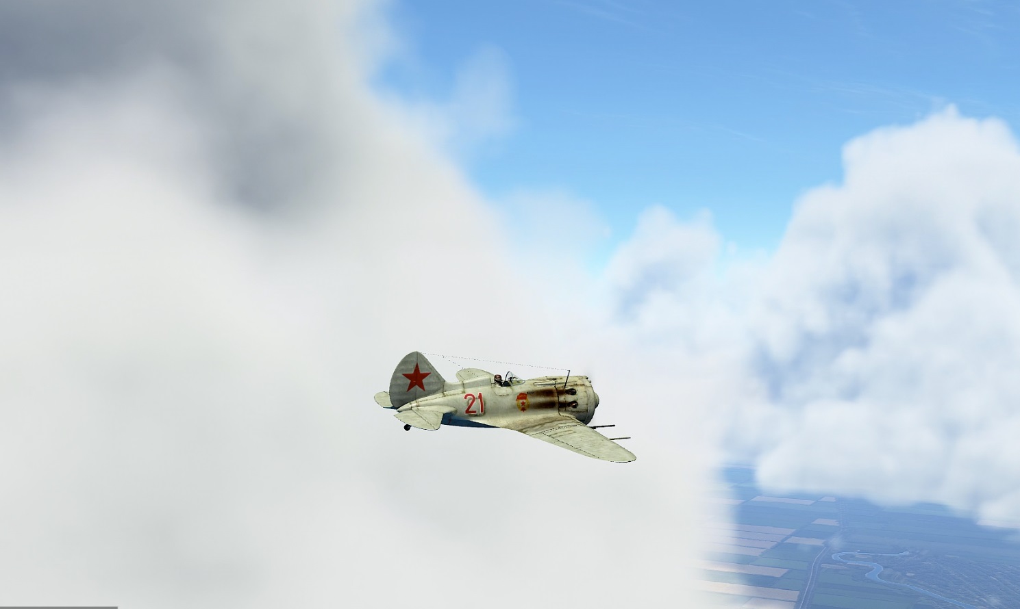 И-16 против  Bf 109 E-7,  в лобовой атаке сбил "мессер".