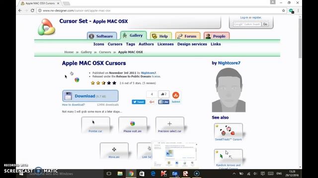 how to get a macbook cursor on windows!