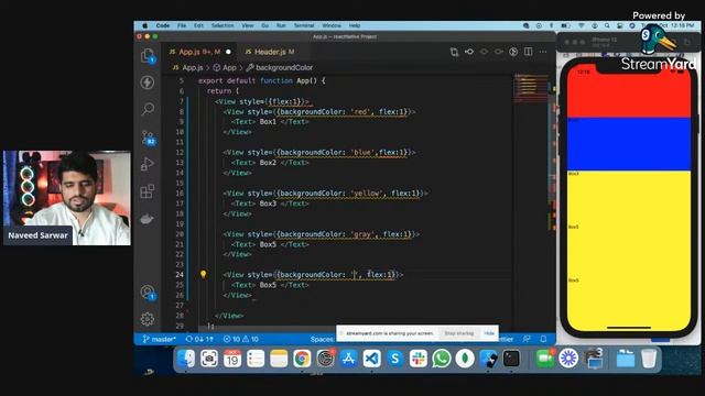 42-FlexBox in React Native  Mobile App Development Course 2021  UrduHindi  Naveed Sarwar