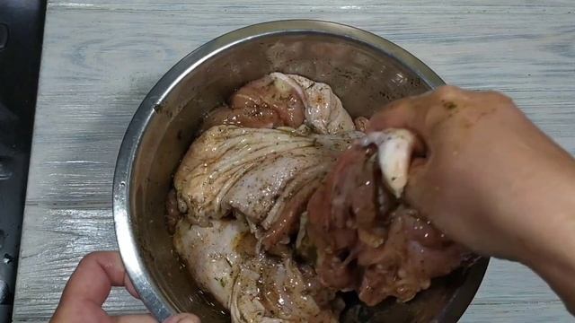 СТЕЙК по принципу КУРИЦЫ ТАБАКА -вкуснятина неимоверная на сковородке!!