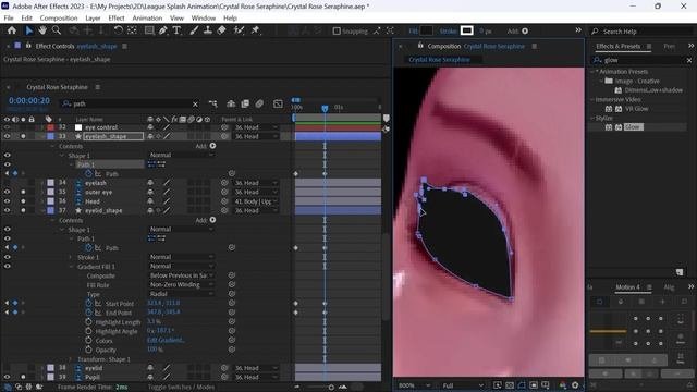 Crystal Rose Seraphine Animation Process Login Screen Fanart - Timelapse  League of Legends