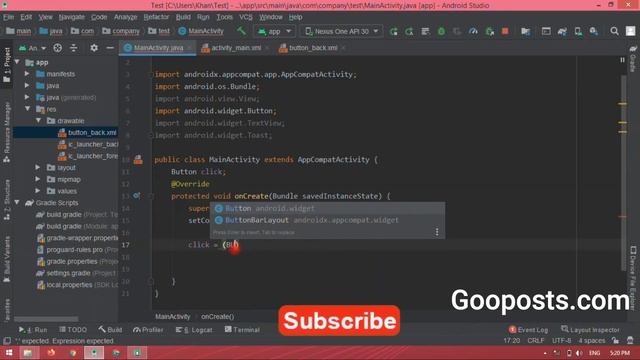 Button Click Android Studio - Android Tutorials #10