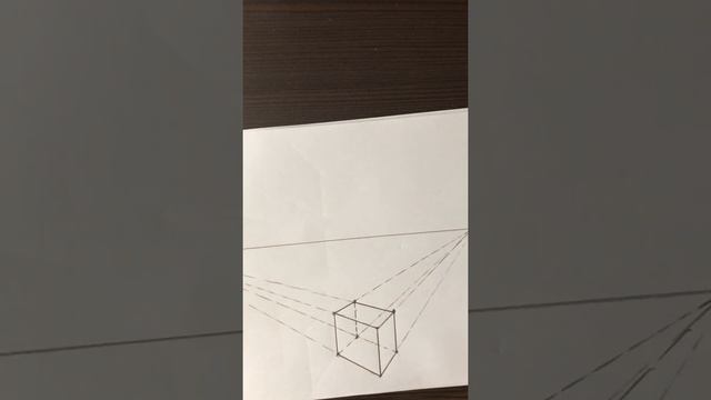 Куб с двумя точками схода